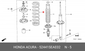 Пружина ходовой части 52441SEAE02 HONDA
