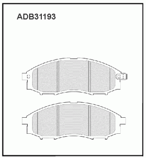 Колодки тормозные дисковые ADB31193 ALLIED NIPPON