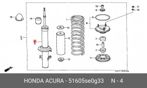 Амортизатор 51605SE0G33 HONDA