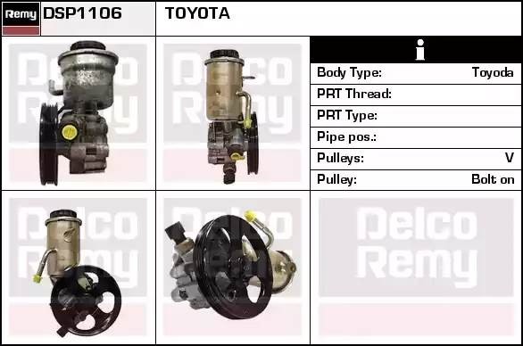 Гидравлический насос, рулевое управление DSP1106 DELCO REMY
