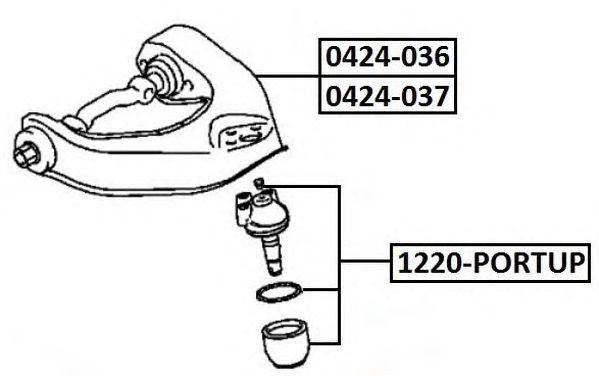 Рычаг подвески 0424037 ASVA