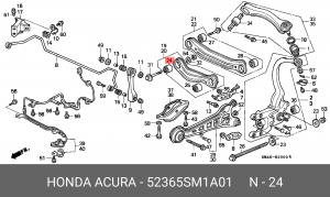 Сайлентблок 52365-SM1-A01 HONDA