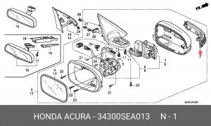 Фонарь задний 34300SEA013 HONDA