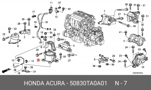 Подушка двигателя 50830-TA0-A01 HONDA