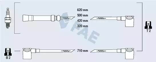 Ккомплект проводов зажигания 85440 FAE