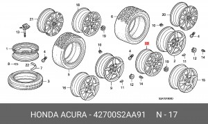 Диск колеса 42700S2AA91 HONDA