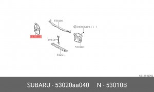Крепление фары 53020AA040 SUBARU