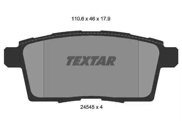 Комплект тормозных колодок, диско 2454501 TEXTAR