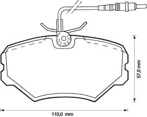 Комплект тормозных колодок, диско 571857B BENDIX JURID