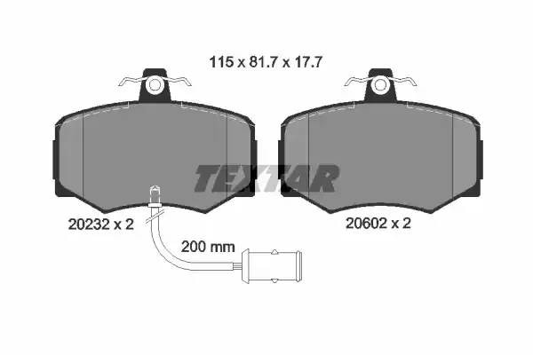 Комплект тормозных колодок, диско 2023201 TEXTAR