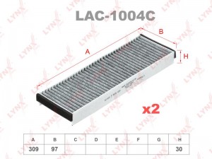 Фильтр салона LAC-1004C LYNXAUTO