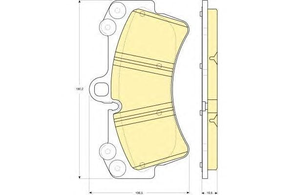 Комплект тормозных колодок, диско 6115489 GIRLING