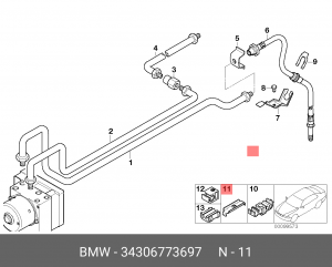 Пластина крепления 34 30 6 773 697 BMW