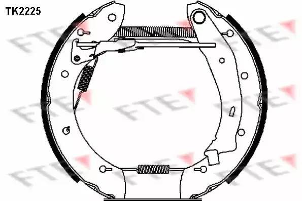 Комплект тормозных колодок TK2225 FTE