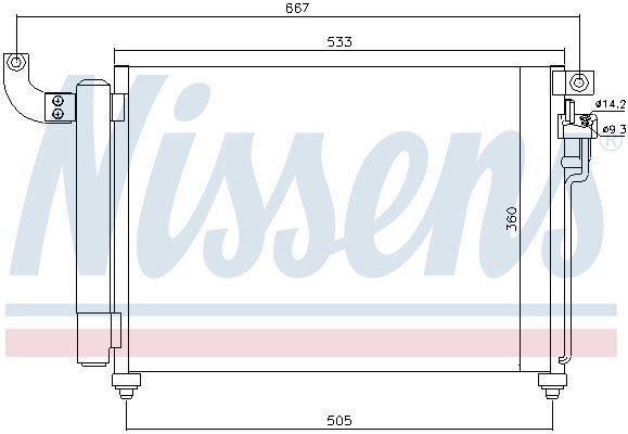 Конденсатор, кондиционер 940003 NISSENS