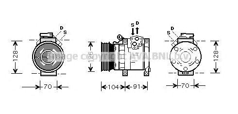 Компрессор, кондиционер AUK167 AVA