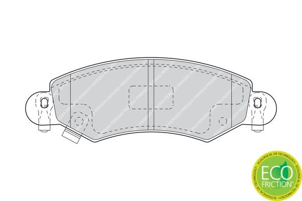 Комплект тормозных колодок, диско FDB1423 FERODO