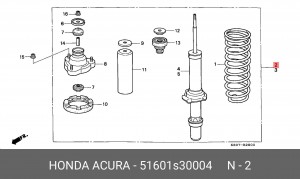 Амортизатор 51601S30004 HONDA