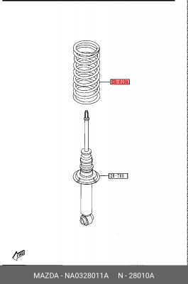 Пружина подвески NA03-28-011A MAZDA