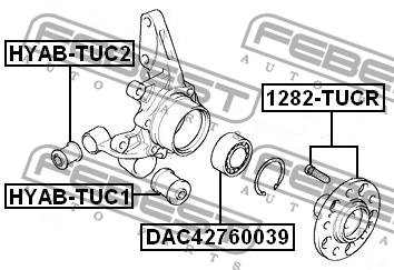 Подшипник ступицы колеса DAC42760039 FEBEST