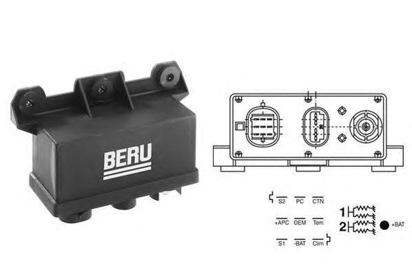Блок управления, время накаливания GR063 BERU