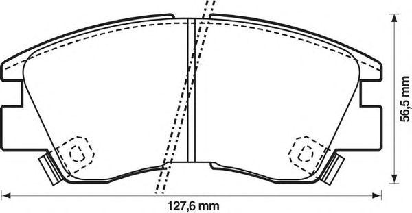 Комплект тормозных колодок, диско 572281B BENDIX JURID