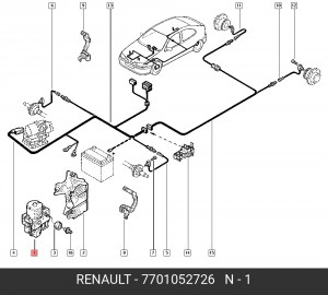Гидроагрегат, тормозная система 7701052726 RENAULT