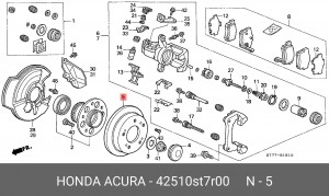 Тормозной диск 42510ST7R00 HONDA
