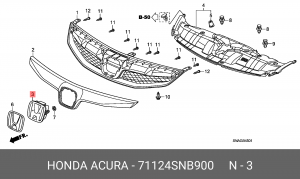 Эмблема 71124SNB900 HONDA