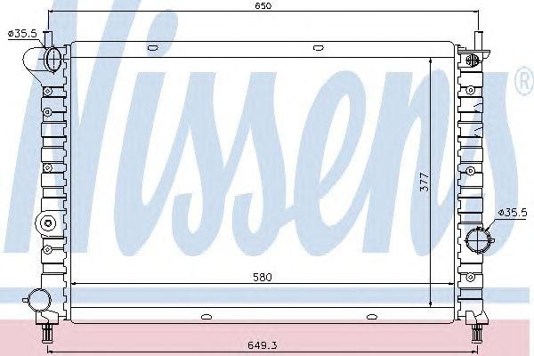 Радиатор, охлаждение двигател 68803 NISSENS