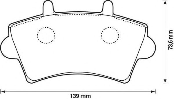 Комплект тормозных колодок, диско 573107B BENDIX JURID