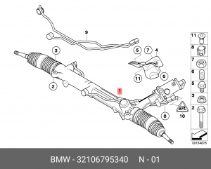 Рейка рулевая 32 10 6 795 340 BMW