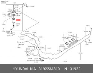 Топливный фильтр 31922-3A810 HYUNDAI KIA