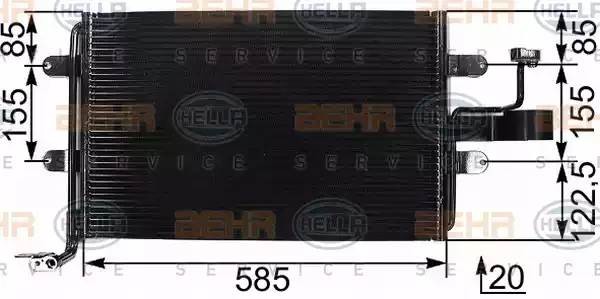 Конденсатор, кондиционер 8FC 351 301-061 HELLA
