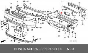 Светоотражатель - катафот 33505S2HJ01 HONDA
