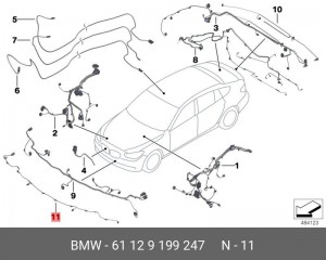 Жгут проводов 61 12 9 199 247 BMW