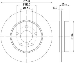 Тормозной диск MDC854 MINTEX