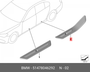 Накладка порога 51478046292 BMW