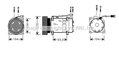 Компрессор, кондиционер CNK175 AVA