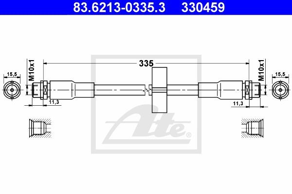 Тормозной шланг 83.6213-0335.3 ATE