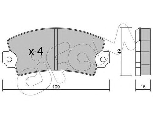 Комплект тормозных колодок, диско 822-005-2 CIFAM