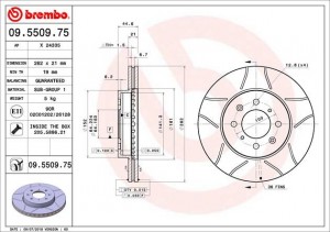 Тормозной диск 09.5509.75 BREMBO