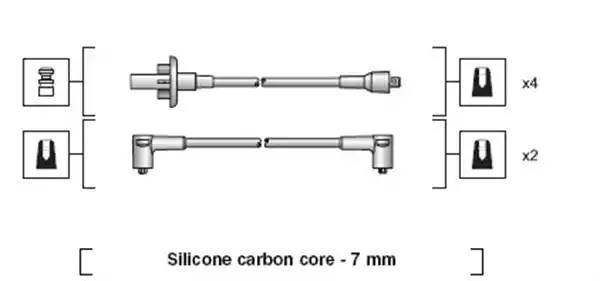 Ккомплект проводов зажигания 941318111015 MAGNETI MARELLI