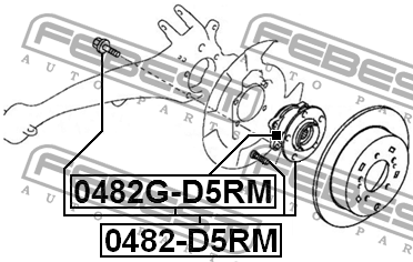 Ступица колеса 0482-D5RM FEBEST