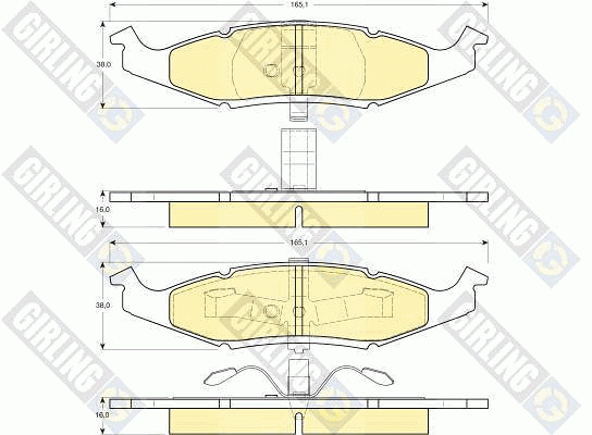 Комплект тормозных колодок, диско 6140065 GIRLING