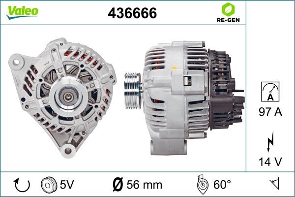 Генератор 436666 VALEO PHC