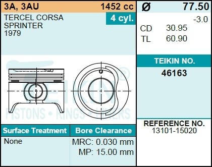 Поршень ДВС 46163050 TEIKIN