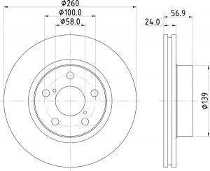 Тормозной диск MDC809 MINTEX