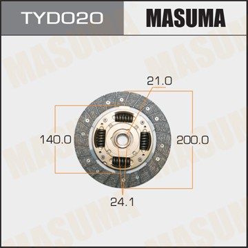 Диск сцепления TYD020 MASUMA