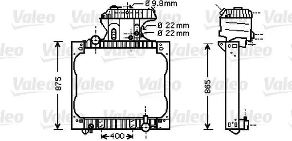 Радиатор, охлаждение двигател 733428 VALEO PHC